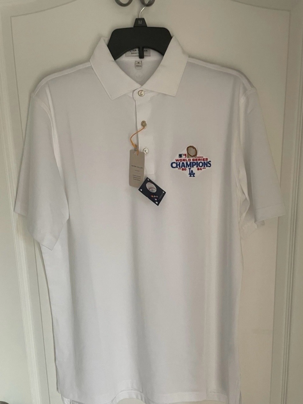 NWT PETER MILLAR Sport Polo LA Dodgers World Series Champions 2024 Baseball M